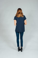 Short Sleeve V-Neck Cut Out Shirt