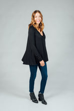 Long Sleeve Deep V-Neck Flowy Tee