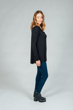 Long Sleeve Deep V-Neck Flowy Tee