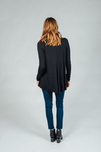Long Sleeve Deep V-Neck Flowy Tee